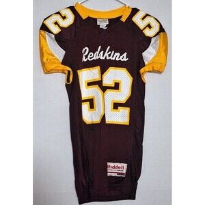 RIDDELL OFFICIAL YOUTH SIZE S GAME USED REDSKINS FOOTBALL JERSEY NO 52